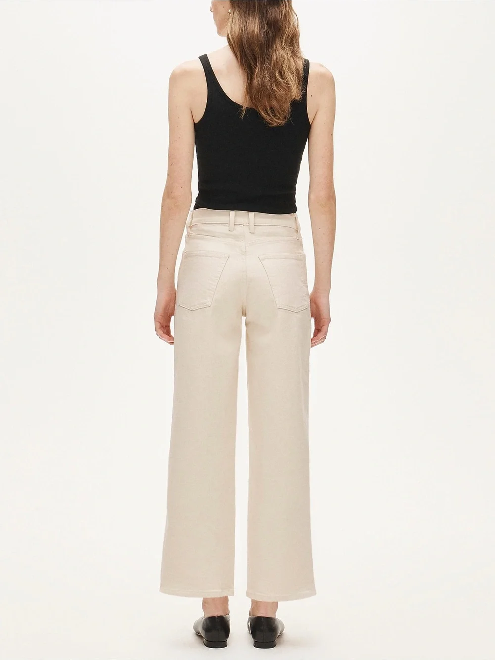 J. Crew Everyday Wide-Leg High-Rise Jeans in Cream